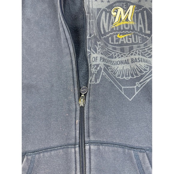 Milwaukee Brewers Nike MLB Full Zip Hoodie Sweatshirt National League S - Picture 7 of 8